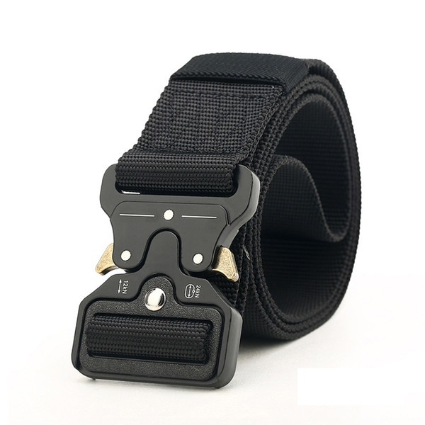 New 4.5cm Cobra Buckle Tactical Belt High Quality Nylon 125cm Casual Braided Belt Men Women for hot sale