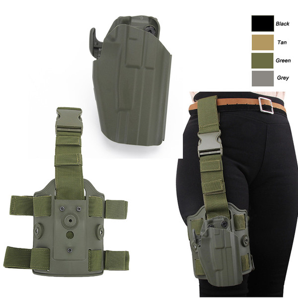 Tactical Airsoft FAST Gear Shooting Equipment Tactical Airsoft Gun Shooting Accessory Tactical FAST Nylon Holster with Leg Strap NO06-114B