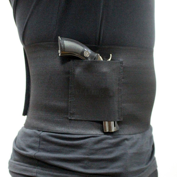 Tactical Slim Wrap Concealed Carry Belly Band Pistol Holster Band Gun Holster 30-37 inch