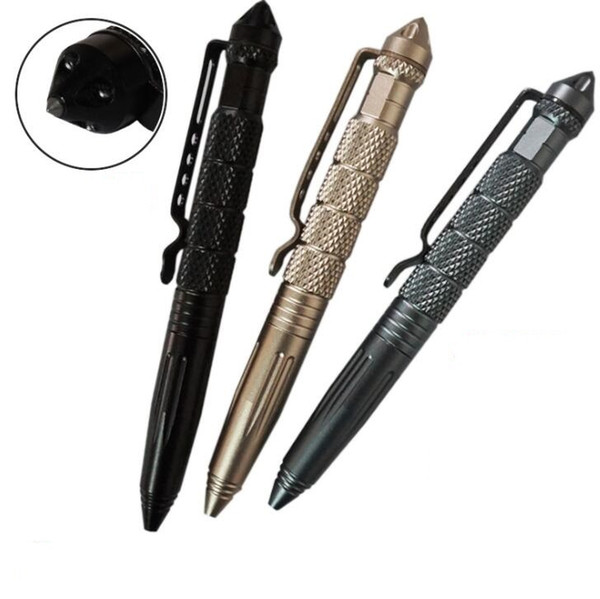 Aircraft Aluminum Defender Tactical Pen for Self-defense Glass Breaker Multifunctional Survial Tool Aviation aluminum metal survival pens