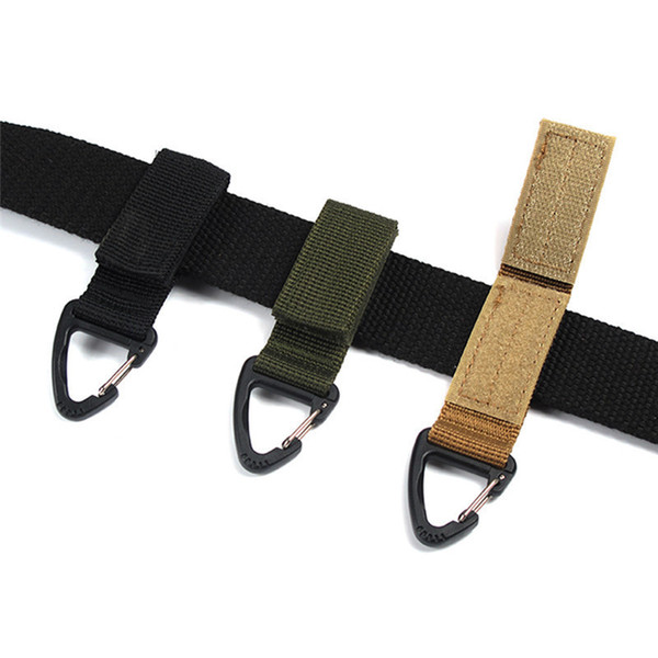 Carabiner Nylon Tactical Backpack Key Hook Webbing Buckle Hanging System Molle Waist Belt Buckle Outdoor Tools