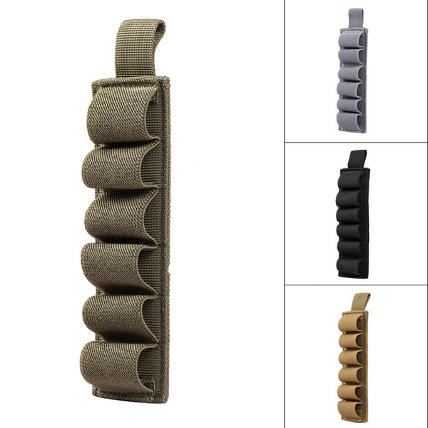 Nylon Tactical 6 Rounds Pouch Shotgun Shell High Quality Ammo Holder Bandolier Belt For Outdoor Hunting Sport Accessories Shotshell Pouch