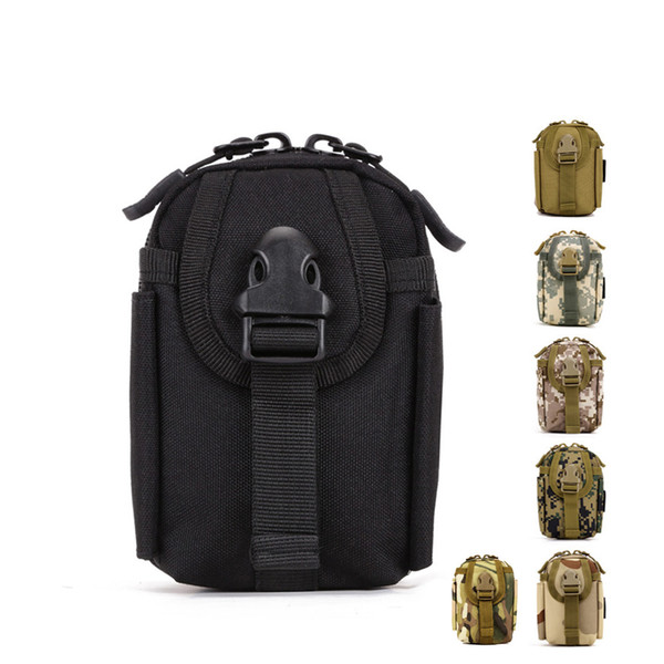 Tactical Waist Pack MOLLE System Outdoor Travel Waterproof Small Mount Bag 4.5-inch Mobile Phone Bag