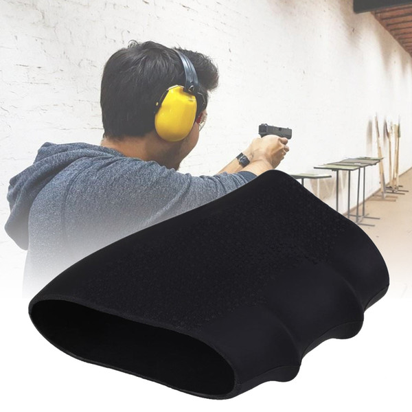 1pc Tactical Rubber Non-slip Grip Sleeve come with Small-size pistol grip sleeve with two fingers groove