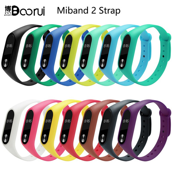 BOORUI Smart Accessories Miband 2 Strap replace for xiaomi mi band 2 sports silicone wrist strap bracelet with varied colors