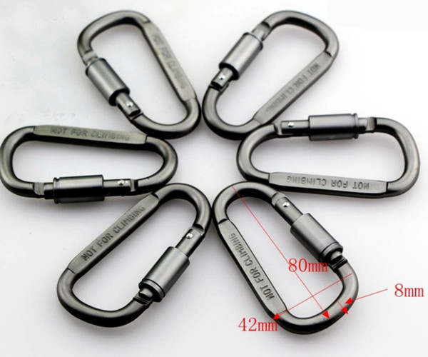 2 pcs Keychain Carabiner portable Outdoor tools for keys Hanging Hook Fit Tactical camping survival Climbing Army China