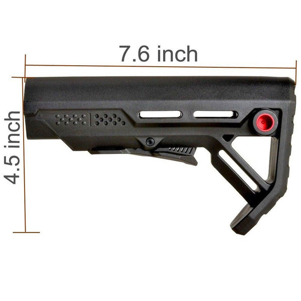 Tactical Stock Impact Resistant Buttstock For AR15/M16 Mil Spec Buffer Tube with QD sling mount