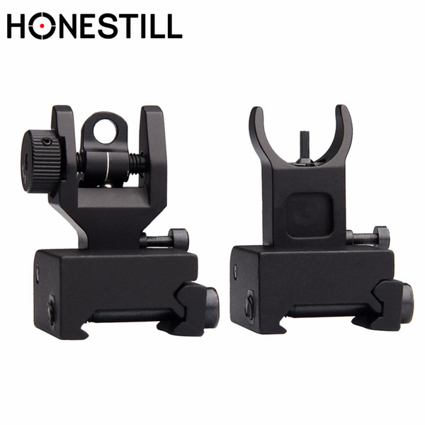 AR15 Tactical Front Rear Sight  Iron Sights Set A2 Mil Spec Low Profile airsoft gun Folding Backup sight Iron Sight Picatinny