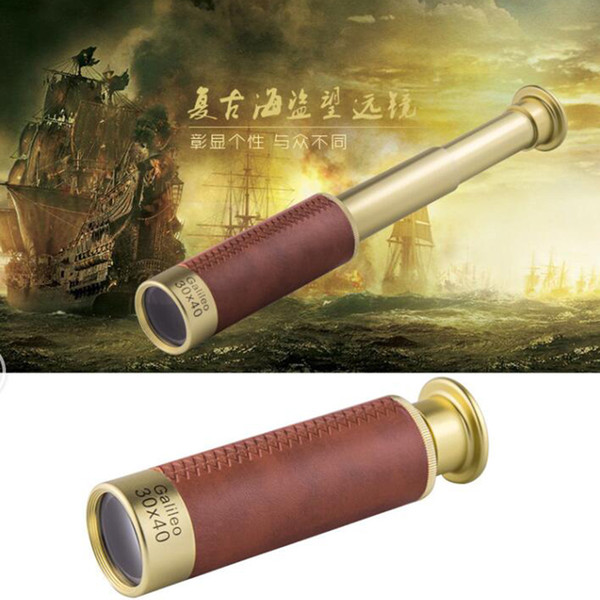 Royal Navy Monocular High Quality Portable Telescope Captain Monocular Caribbean Pirates Nautical Brass Spyglass