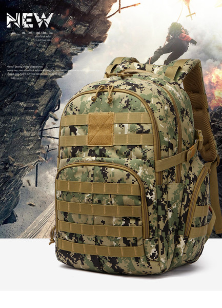 new camouflage Outdoor trekking Tactical Backpacks Camping Bags Mountaineering bag Men's Hiking Rucksack Travel Backpack