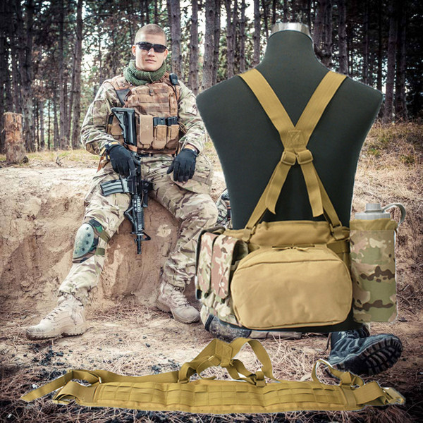 Special forces belt vest Hunting Shooting Wargame Molle Durable Adjustable Tactical Belt Suspenders Men Clothing Accessories Outdoor Sport