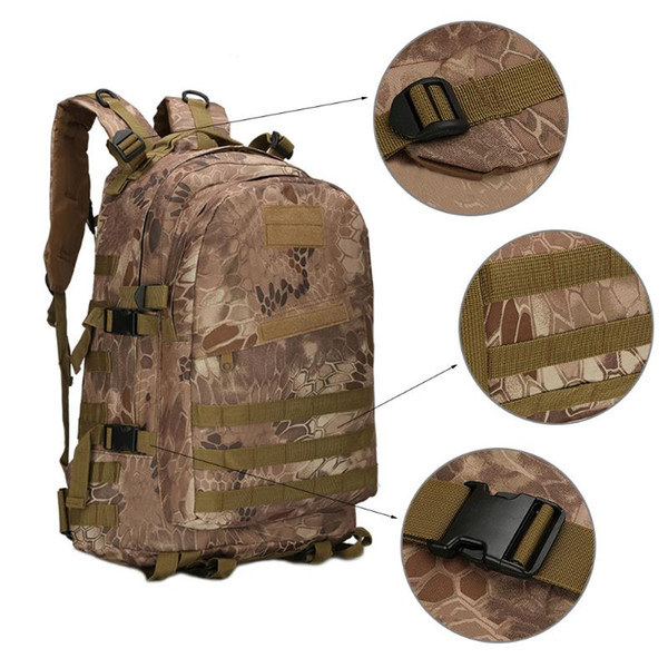 Outdoor Sports Bags Waterproof Camouflage 3D Tactical Backpack 40L Camouflage Oxford Climbing Camping Sports Backpacks 12 Colors