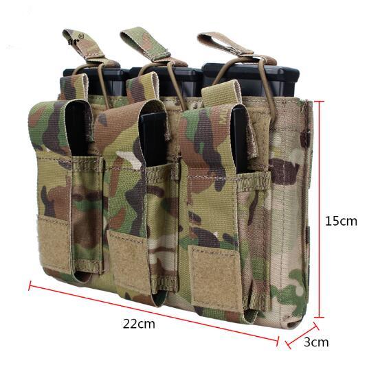 2019 EMS Tactical Magazine Mag Pouch M4 M16 AR15 5.56 .223 Triple Open Top Pouch Emerson Wargame Multicam MC MOLLE Mag Carrier Ammo Holder