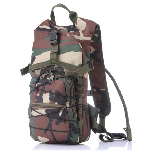 Camouflage 2.5L Hydration Pack Multifunctional Outdoor Package Mountaineering Bags Tactical Backpack Cycling Rucksack Free Shipping