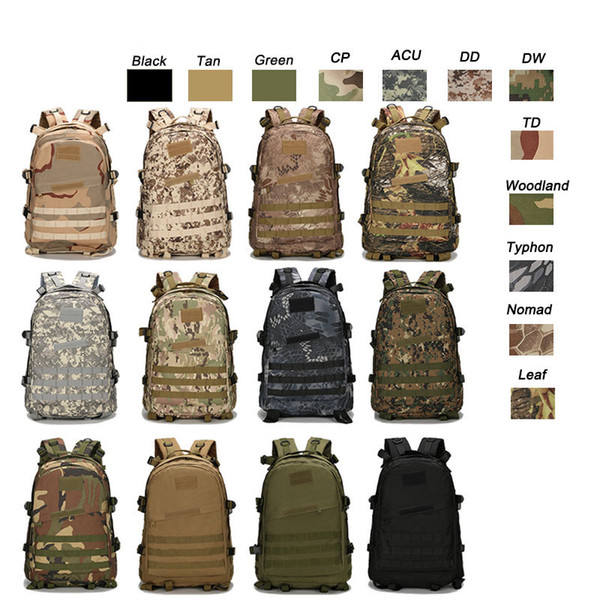 Outdoor Sports Waterproof Tactical Pack Bag/ Rucksack / Knapsack / Assault Combat Camouflage Tactical 3D Molle Backpack NO11-007