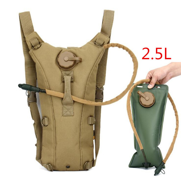 Camping hunting Water bag backpack Outdoor camouflage bike riding sports water bag 2.5L tank wild Replenishing tactical waterbag