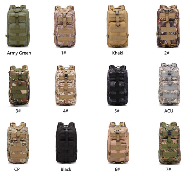 Camouflage molle backpack outdoor sports upgraded version 3P shoulder bag tactical camping men's travel rucksacks 30L