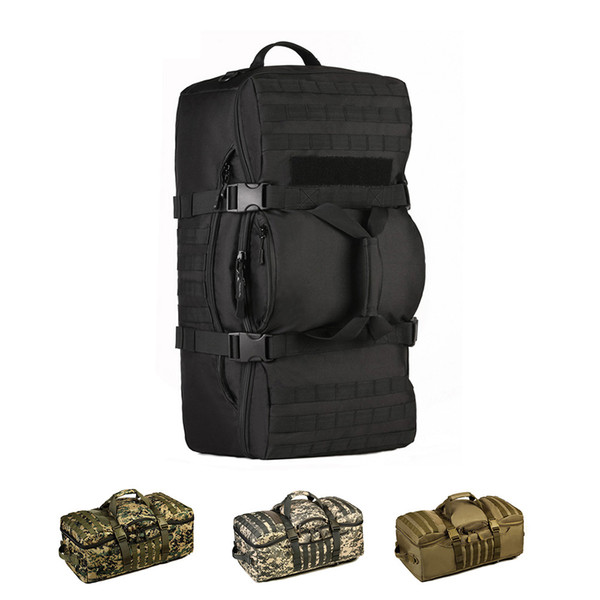 60L Tactical Backpack MOLLE Waterproof 3 ways to carry multi-functional Assault Backpack for Hiking Camping Climbing