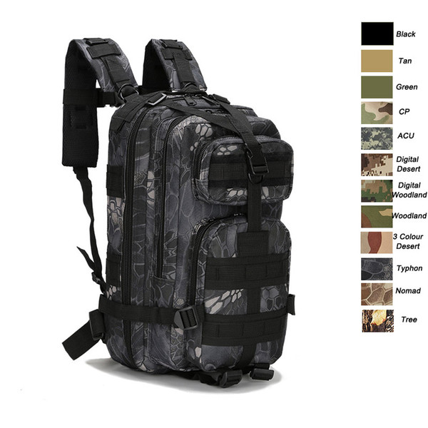 Oudoor Sports Waterproof Tactical Pack / Bag/ Rucksack / Knapsack / Assault Combat Camouflage Tactical Camo 3P Backpack SO11-001