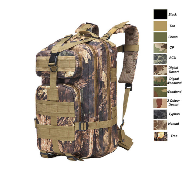 Oudoor Sports Waterproof Tactical Pack / Bag/ Rucksack / Knapsack / Assault Combat Camouflage Tactical Camo 3P Backpack NO11-001