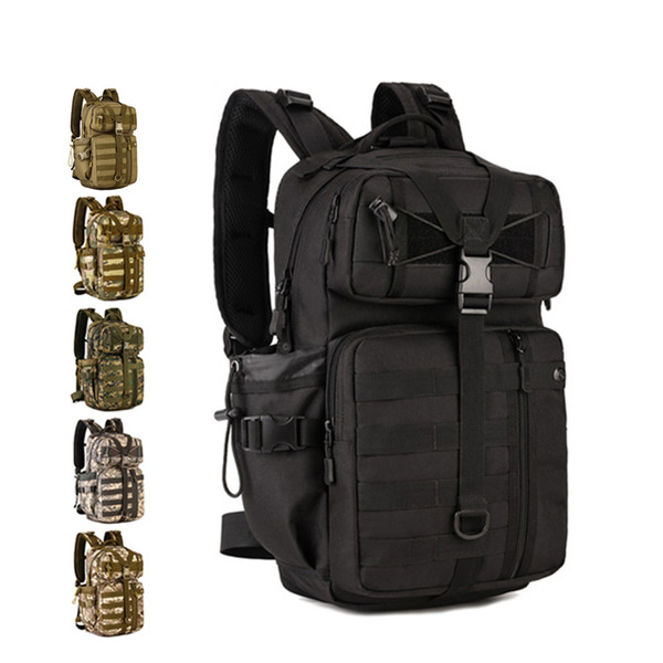 30L Tactical Backpack MOLLE Large Waterproof Assault Backpack Laptop Pack with Hydration Bladder Pocket for Hiking Camping Climbing