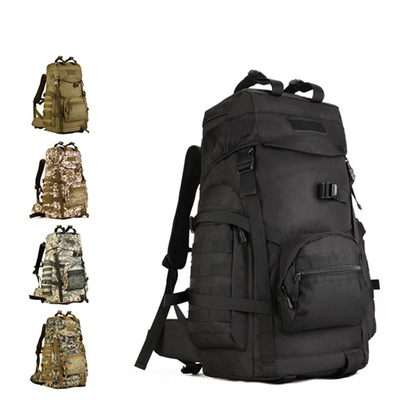 60L Tactical Backpack MOLLE System Large Capacity Waterproof Shoulder Bag Climbing Hiking Bag