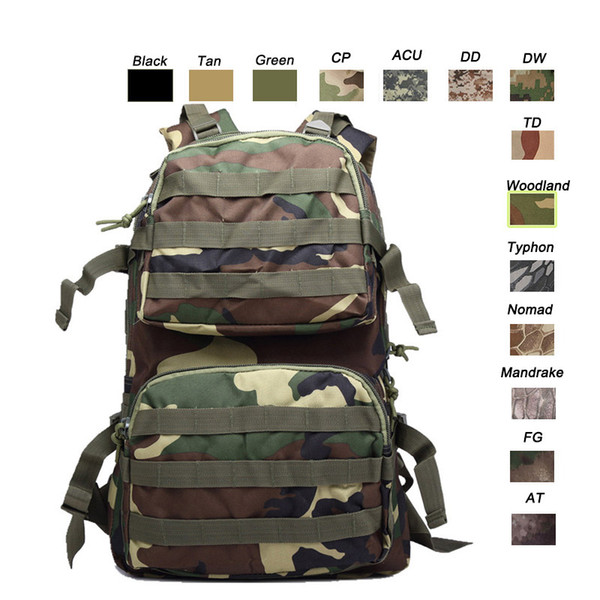 Outdoor Sports Waterproof Tactical Pack Bag/ Rucksack / Knapsack / Assault Combat Camouflage Tactical Camo Molle Backpack NO11-009B