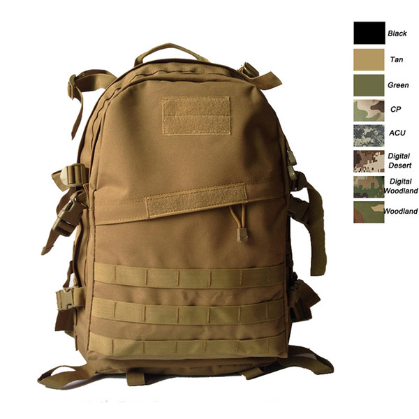 Outdoor Sports Waterproof Tactical Pack Bag/ Rucksack / Knapsack / Assault Combat Camouflage Tactical Upgraded 3D Molle Backpack NO11-008