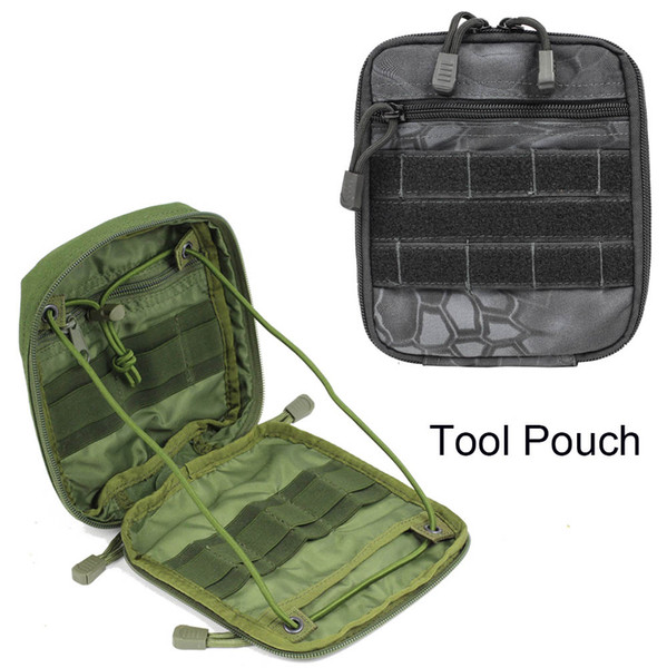 Tactical First-Aid Utility Pocket 1000D Nylon waterproof molle tool pouch For Vest & Belt Treatment Pack Outdoor Waistpacks