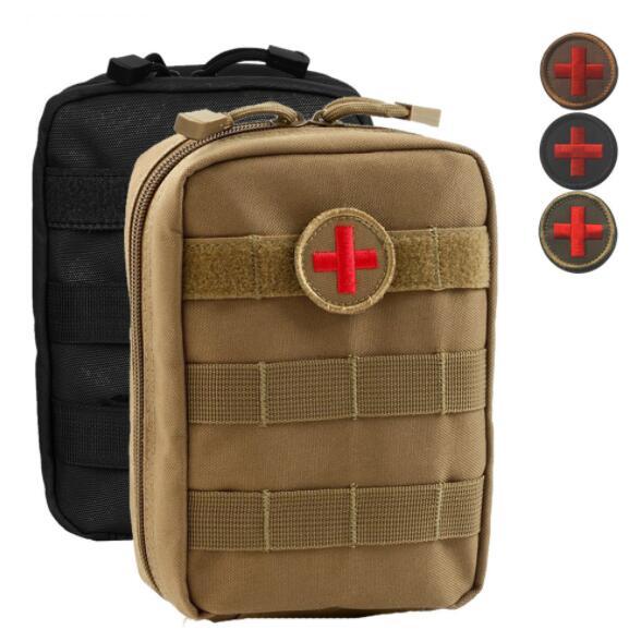 2018 Outdoor Accessories Nylon Tactical MOLLE Accessories First Aid Kit Medical Storage Pockets Send Cross Apostles