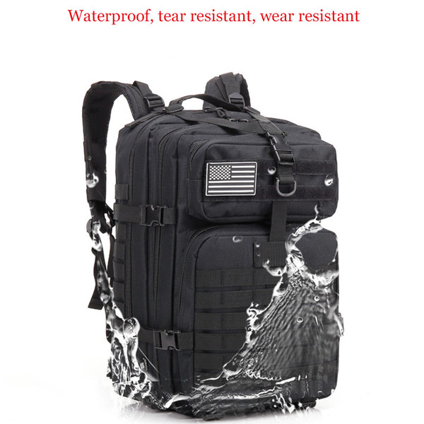 Tactical Gear 43LNylon Tactical Assault Pack Backpack Waterproof Small Rucksack for Outdoor Hiking Camping Hunting A-15