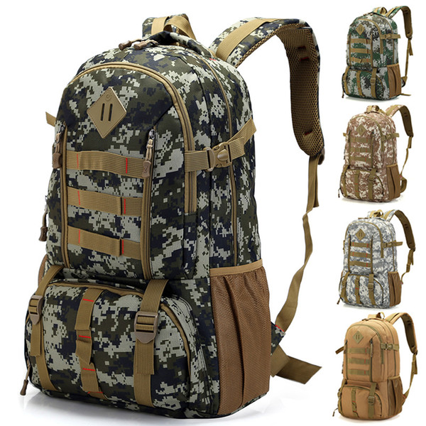 Trekking Rucksack Backpack Camo Man Mountaineering Hiking Nylon Motion Knapsack Travel High Capacity Hiking Camping Bag