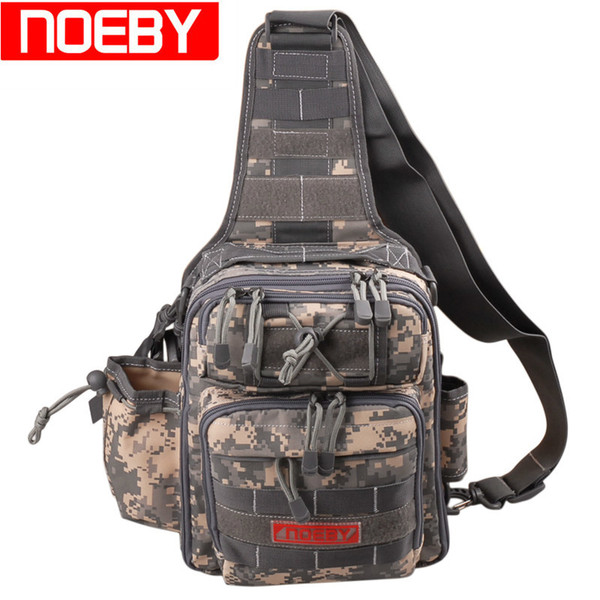 NOEBY Fishing Bag 28*21*9.5cm Waterproof Sports Single Shoulder Fishing Tackle Backpack Crossbody Messenger Sling Bags Pesca C18110301