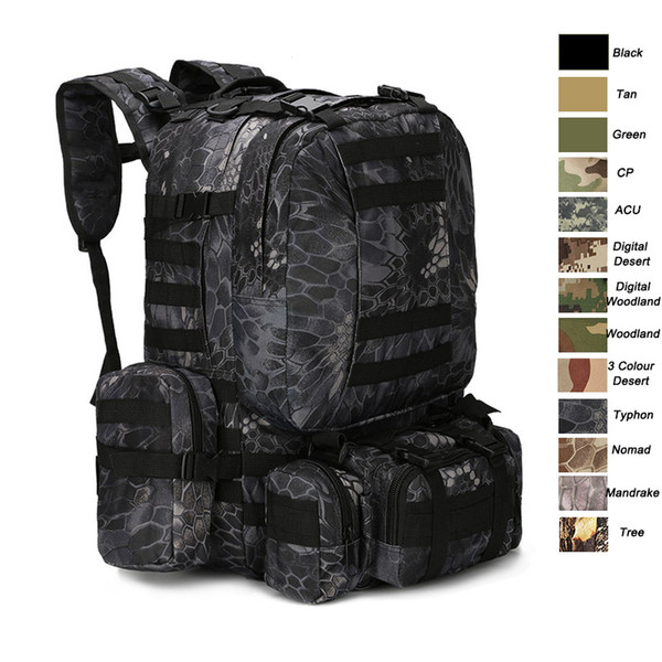 Outdoor Sports Waterproof Tactical Pack Bag/ Rucksack / Knapsack / Assault Combat Camouflage Tactical Molle Hiking Backpack NO11-013