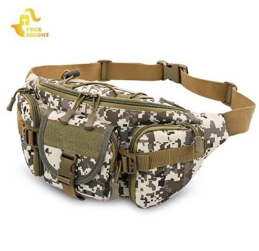 Free Knight Waterproof Tactical Molle Bag Waist Fanny Pack Hiking Fishing Sports Hunting Waist Bag Camping Sport Bag Belt Pack