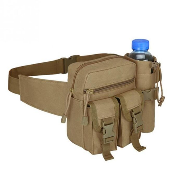 Practical Outdoor Travel Waist Bag Hiking Climbing Water Bottle Holding Waistbag Waist Pack Bags 600D Nylon Belt Bag