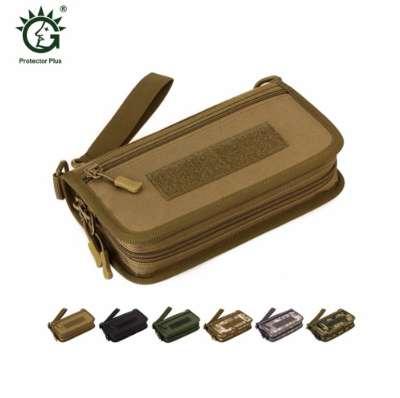 6 inches Mini Portable Tactical Wallet Handbag for Men Camping Hiking Bag Camouflage Bag Waist Bag Pack Polyester Card