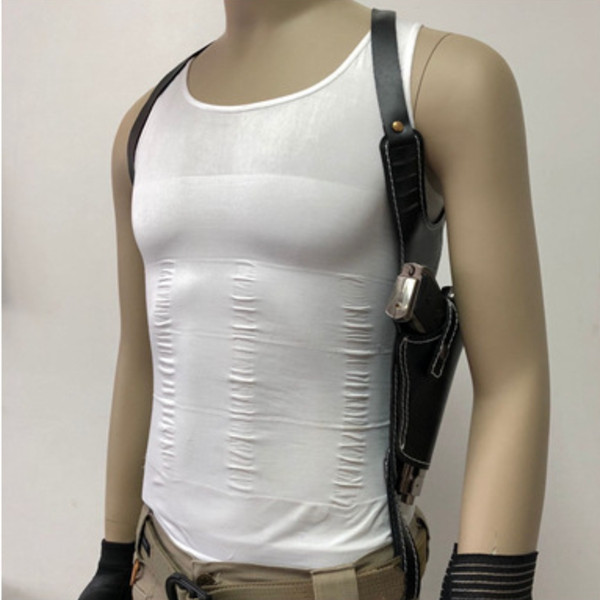 Universal underarm leather bag Concealed Belt Holster Gun Holster Portable Tactics Agent bag For All Compact Subcompact Pistols.