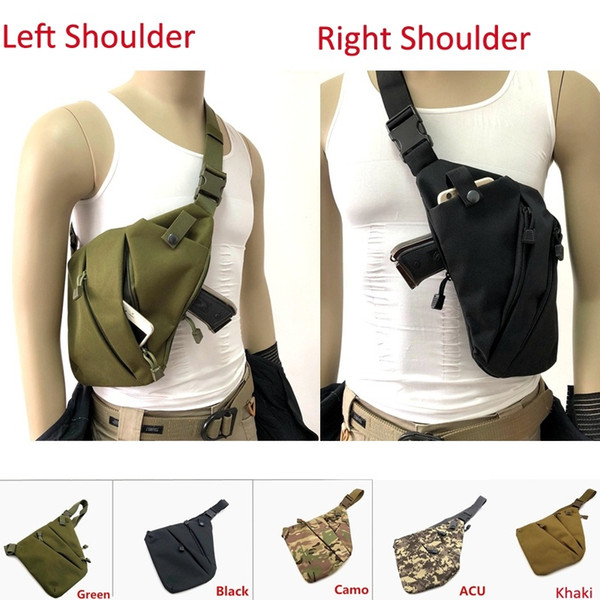 Tactical Multifunctional Concealed Storage Gun Bag Holster Left Right Shoulder Bags Anti-theft Bag Chest Bag for Hunting