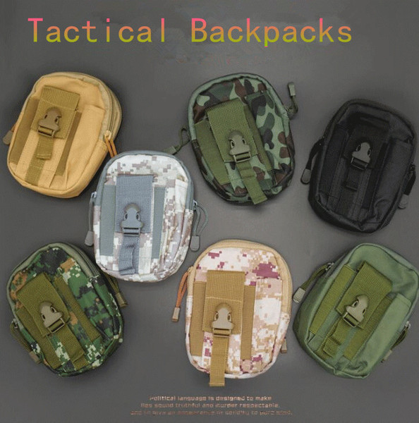 Outdoor Tactical Gear Tactical Backpacks Waist Bag Phone Bags Coin Purse Waterproof Multi-functional Tactical Pockets 17*12*6 zz01