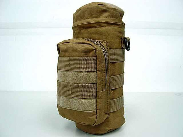 Molle Zipper Tactical Water Bottle Pouch Utility Medic Pouch Kettle Package Outdoor Canteen Travel Bag