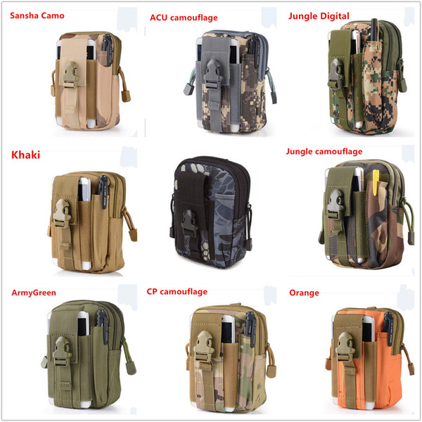 Outdoor Camping Climbing Bag Tactical Molle Hip (Multi-function Bags Waist Belt Wallet Pouch Purse Phone Case for iPhone 7 for Samsung