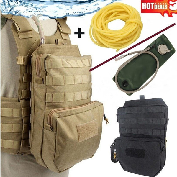 2018 SPANK Nylon Outdoor Training Hydration Bag Molle Tactical Vest Camping Hunting Accessories Bags Waterproof Backpacks tactical gear