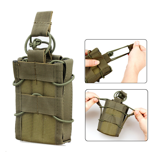 Magazine Holder 1PC Tactical Molle Compatible Single Stacker Open-Top Mag Pouch Holder For M4 M16 AR15 Magazines