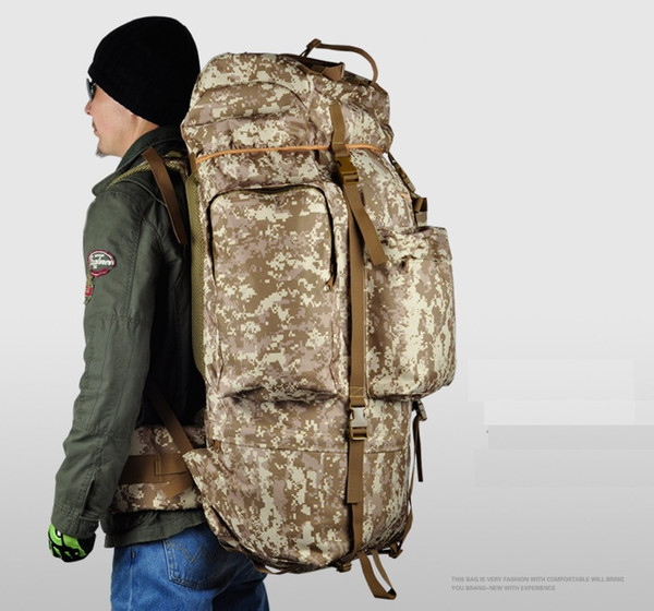 Large Capacity Tactical Bag Mountaineer Bag 100L Outdoor Camping Hiking Camouflage Backpack Waterproof Cover tactical Backpack