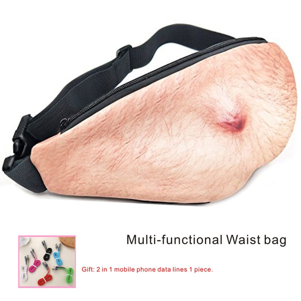 Multi-functional Waist bag Waterproof Pu Dad Bag Fanny pack-Men Beer Belly Waist Packs.Occasion It is good for outdoor sport Gift data line.