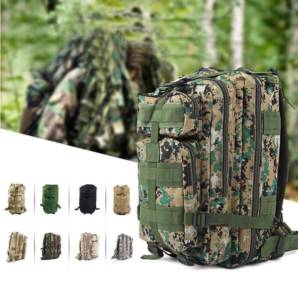 3P Outdoor Camping Bag Backpack Army Tactical Bag Pack Molle Oxford Camouflage Bag For Men Traveling Hiking Trekking