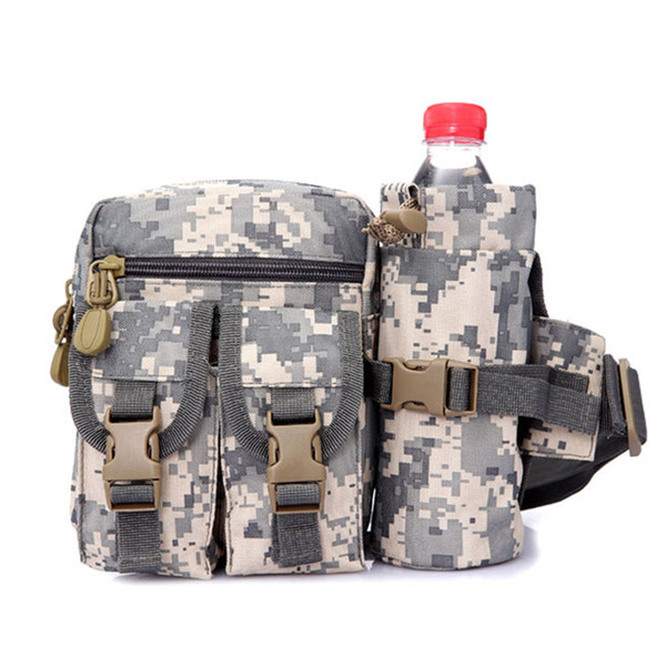 Hot Sale 8 Colors Outdoor Tactical Tactic Shoulder Bag Waterproof Oxford Molle Camping Hiking Pouch Kettle Bag Waist Pack Bag