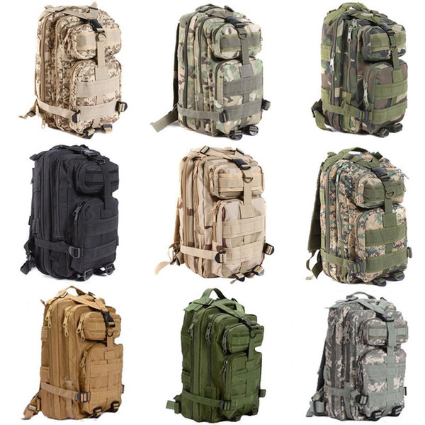 20L Tactical Assault 3P Backpack Molle Camouflage Hiking Camping Trekking Sport Bags Waterproof Nylon Attract Rucksack