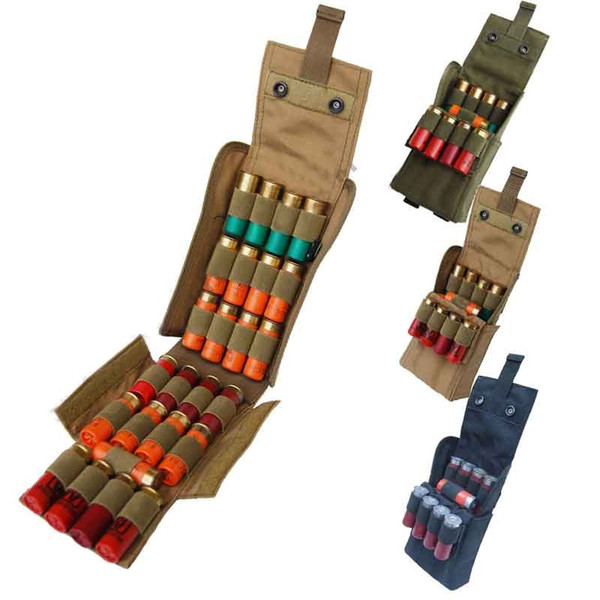 Tactical Pouches Molle Pouches 25 Round Magazine Pouch , Outdoor Portable MOLLE PALS 25 Round 12 Gauge Shells Shotgun Reload Magazine Pouch